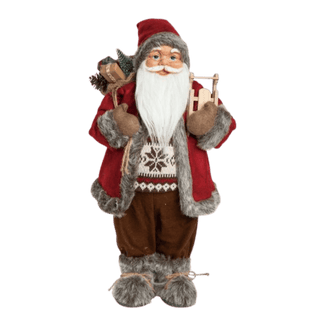 Grey Fur Fair Isle Santa