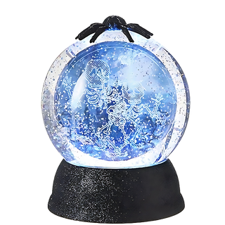Halloween Skeleton Water Swirling Glitter Globe