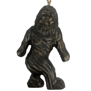 Hand Carved Wood Yeti Ornament