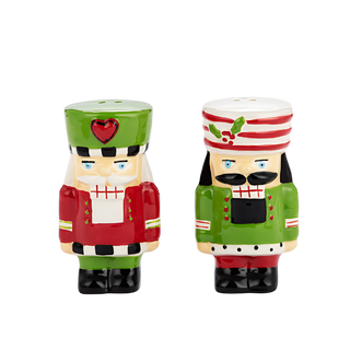 Heartful Nutcracker Ceramic Salt and Pepper Set