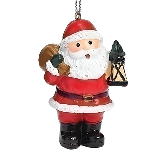 Holly Jolly Santa Ornament