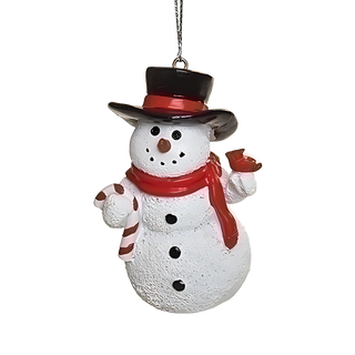 Holly Jolly Snowman Ornament