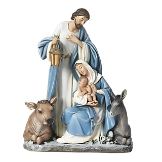 Holy Family With Donkey and Ox