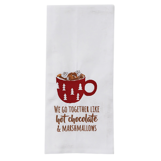 Hot Chocolate Embroidered Dishtowel