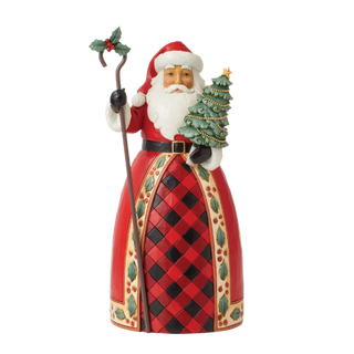 Jim Shore Highland Glen Santa Tree Cane Figurine