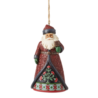 Jim Shore Holiday Manor Santa Bell Ornament