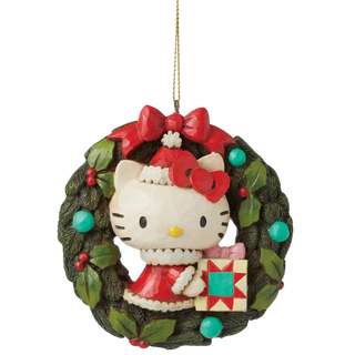 Jim Shore Hello Kitty Wreath Ornament