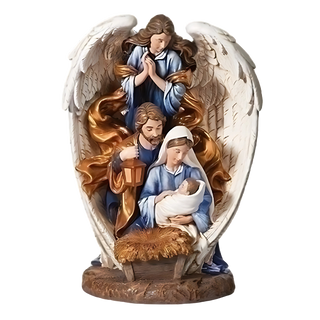 Joseph Studio Angel Over Holy Family Figurine