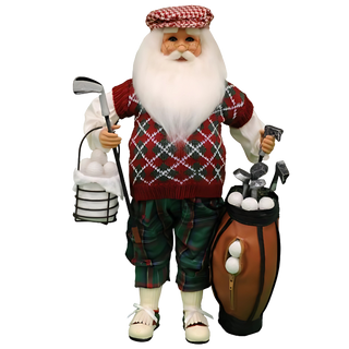 Karen Didion Golf Santa with Basket