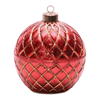 LED Candle Ornament 5.75"D x 6.5"H Glass 6hr Timer