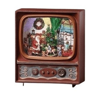 LED Musical Swirl TV Santa