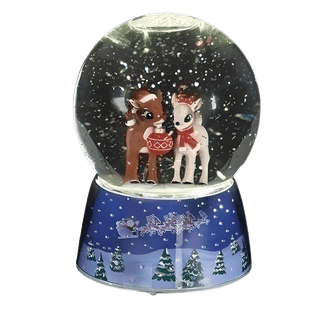 LED Rudolph Snow Globe