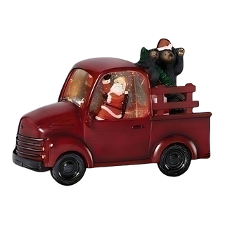 LED Swirl Truck w/Santa Bears & Tree