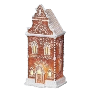 10.25"H LED SLIM GINGERBREAD HOUSE