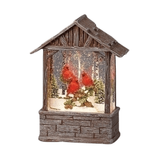 LIGHTED SWIRL CARDINAL IN STABLE