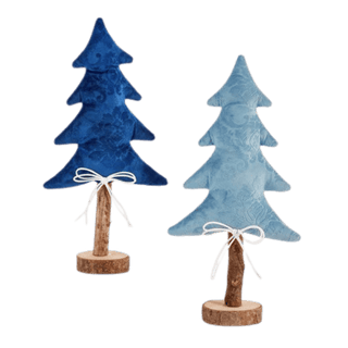 Large Blue Christmas Trees Set of 2