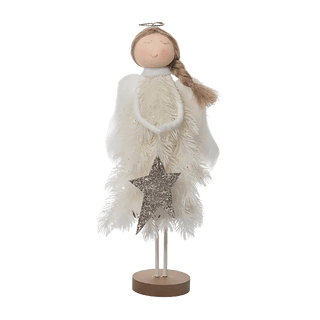 Lg Plush Frosted Angel w/Star