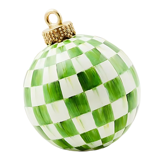 Light Green Check Tabletop Ornament