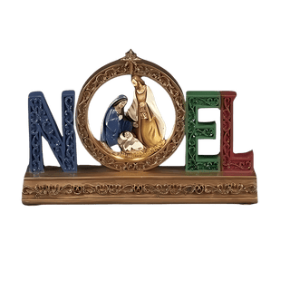 Lighted Colorful Noel Holy Family