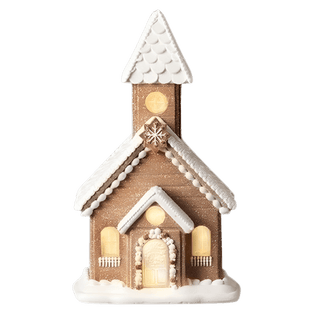 Lighted Gingerbread Church