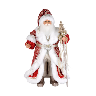 Lighted Red Couture Santa