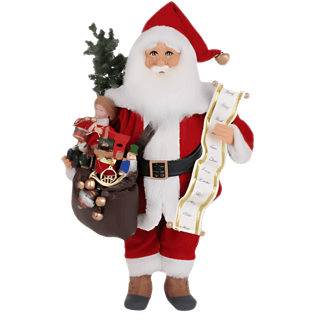 Lighted Vintage Toy Bag Santa