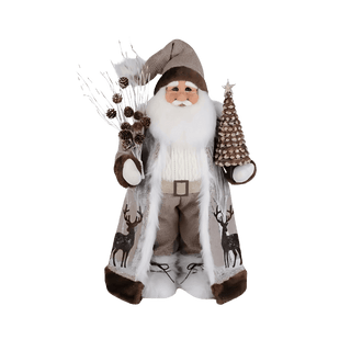 Lighted Winter Woods Santa
