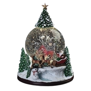 Lighted Musical Swirl Cabin Dome with Treetop