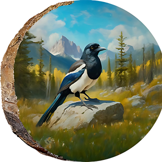 Magpie in the Rockies Ornament