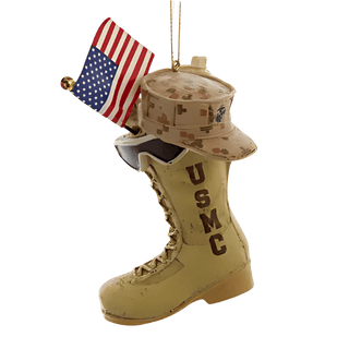 Marine Corps Boot With Flag