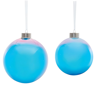 Medium Merry & Bright Blue Ball Ornament