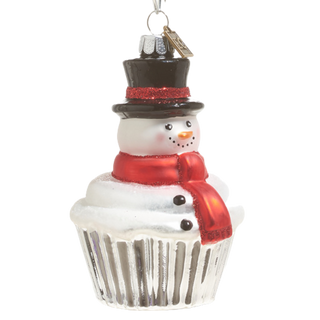 Melting Snowman Cupcake Ornament