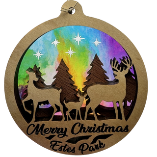 Merry Christmas Estes Park Deer Family