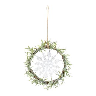 Mini Wreath With Snowflake Ornament