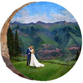 Mountain Wedding Ornament