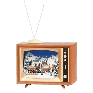 Musical Lighted TV Train engine, Santa Waving
