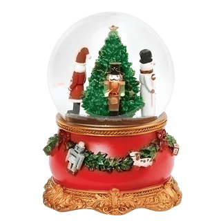 Musical Santa-Nutcracker Dome with Tree