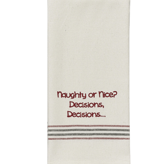 Naughty or Nice Decisions Towel