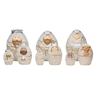 Nesting Nativity Set of 9