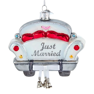 Nobel Gems Just Married Car Ornament