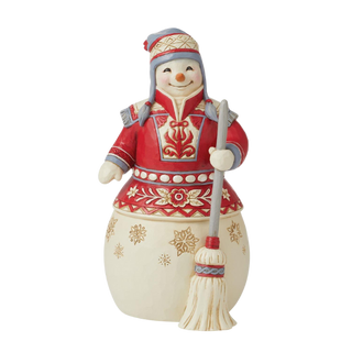 Nordic Noel Snowman with Broom