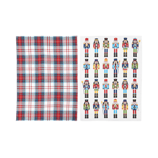 Nutcracker Plaid Towel Set of 2