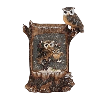 Owl on Log Shimmer