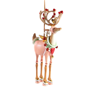 Patience Brewster Dash Away Cupid Reindeer Ornament