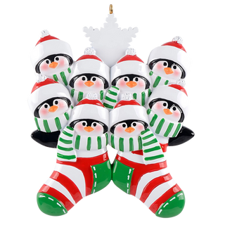 Penguin Stocking Family of 8