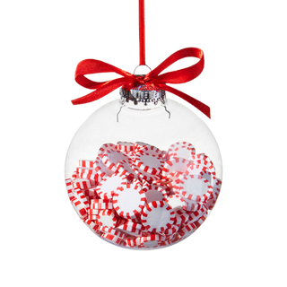 Peppermint Filled Ball Ornament