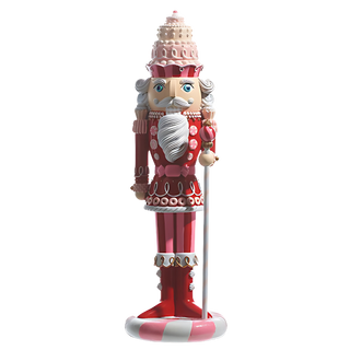 18.75" Pink Peppermint Guard Nutcracker