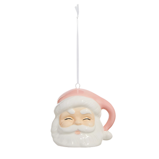 Pink Santa Ornament