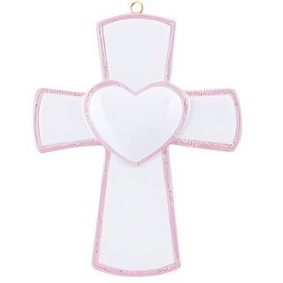 Pink Cross Ornament