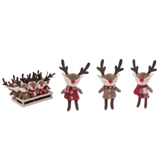 Plush Reindeer Ornament